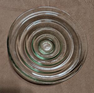 Soft Green Hue Glass Decorative 8"W x 3" Depth
